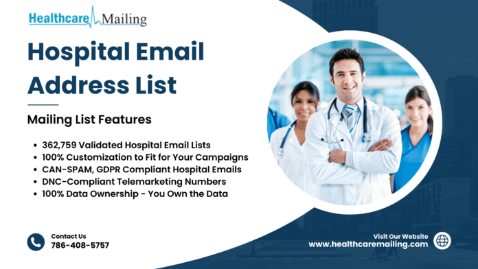 hospital email address list