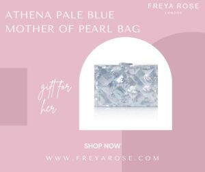 ATHENA PALE BLUE MOTHER OF PEARL BAG